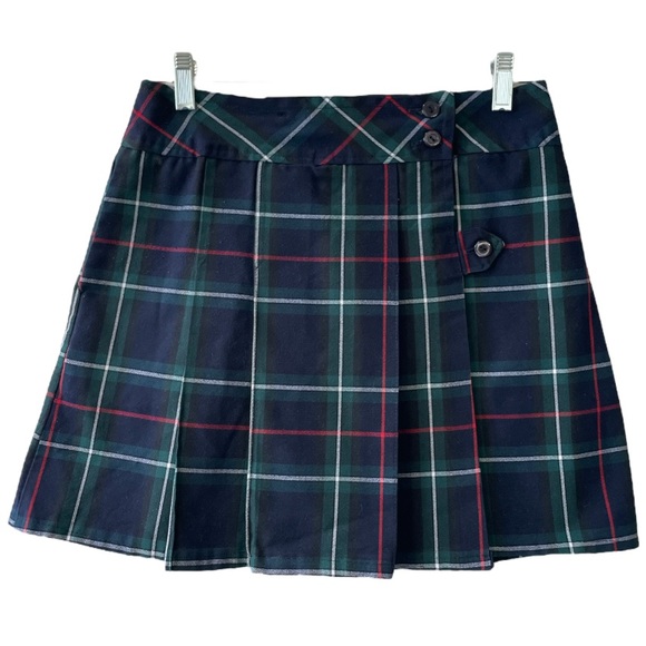 Schoolgirl Pleated Plaid Mini Skirt Vintage Royal Uniforms Girly Preppy Academia - Picture 13 of 16